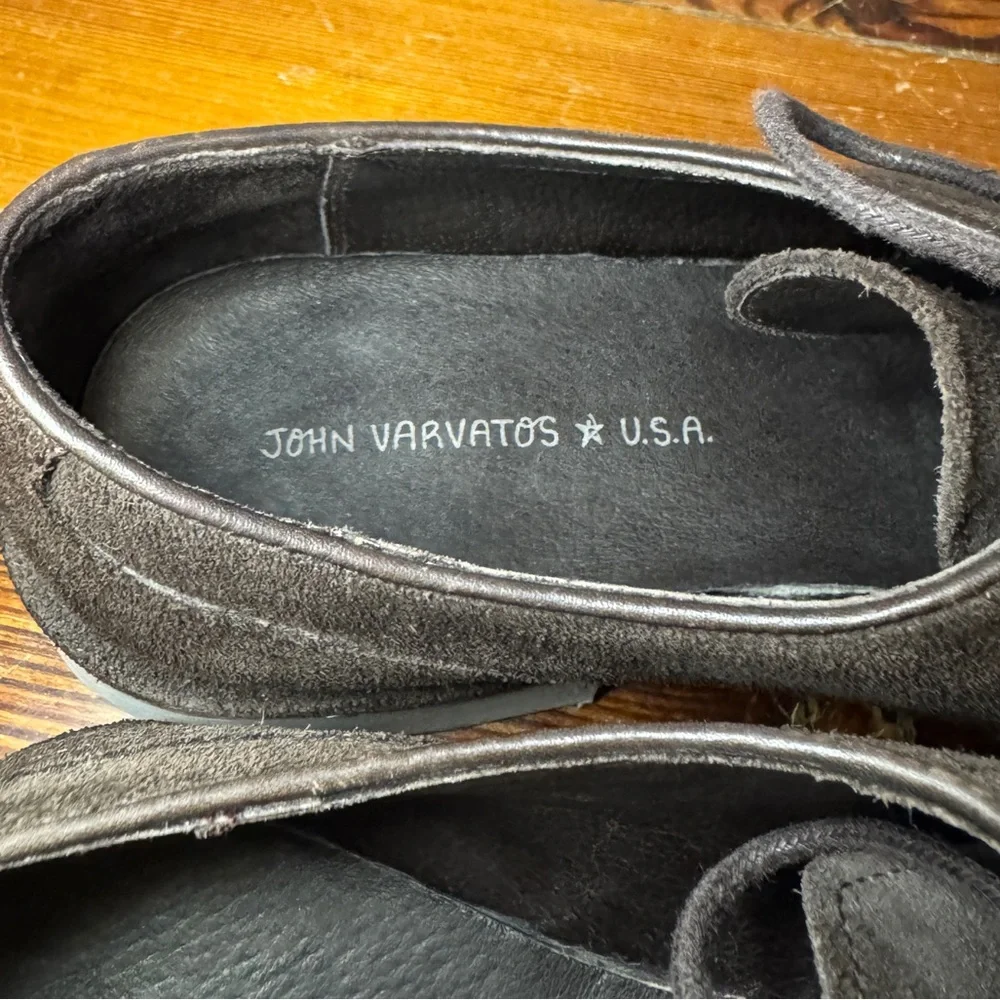 John Varvatos Star USA Suede Oxford Dress Shoes Brown Mens Size 9.5 M - Picture 7 of 10